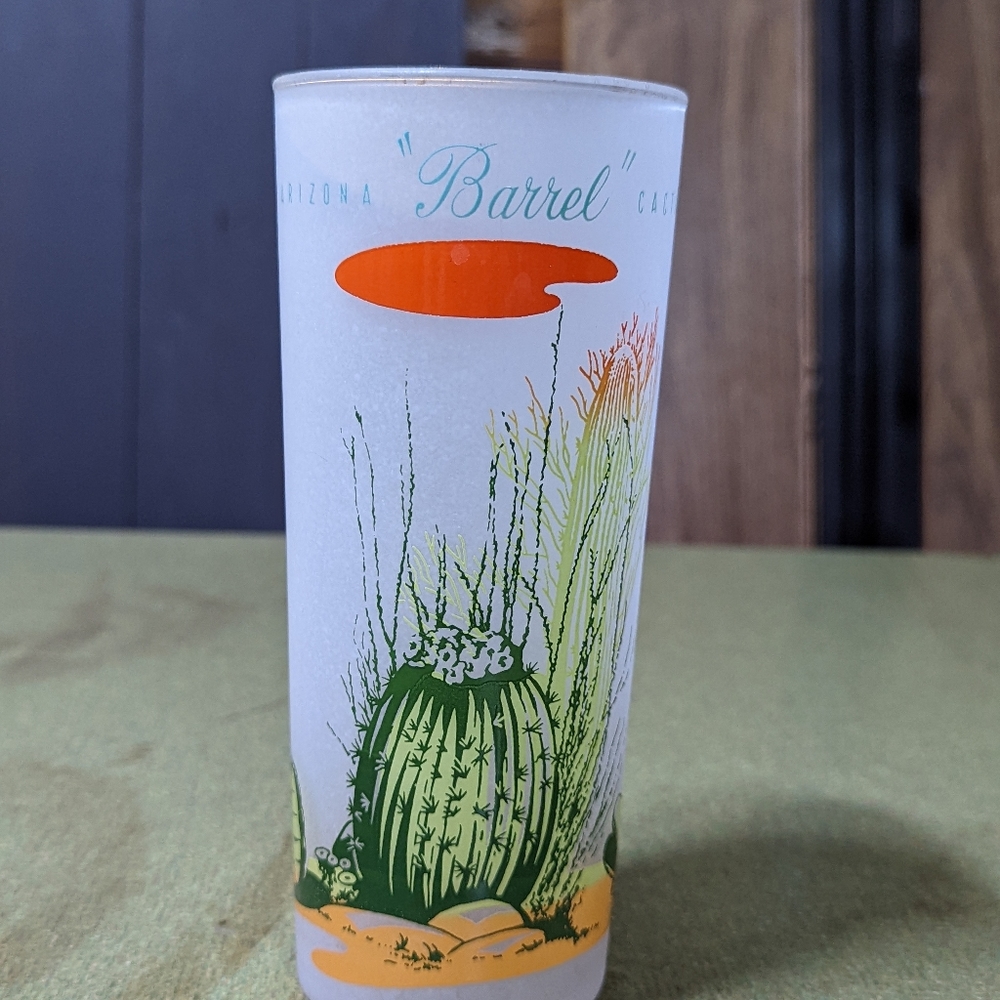 Vintage Arizona Barrel Cactus Blakely Oil Glassware